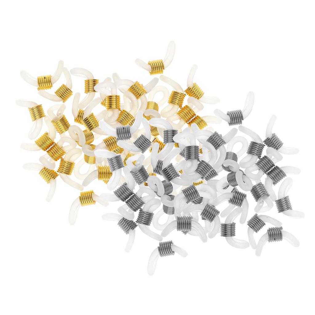 50 шт., резиновые металлические концы, соединители, фиксаторы, держатель для цепочки для очков