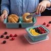 Portable Silicone Foldable Lunch Box - Fresh-Keeping, Classified Storage for Outdoor Picnics