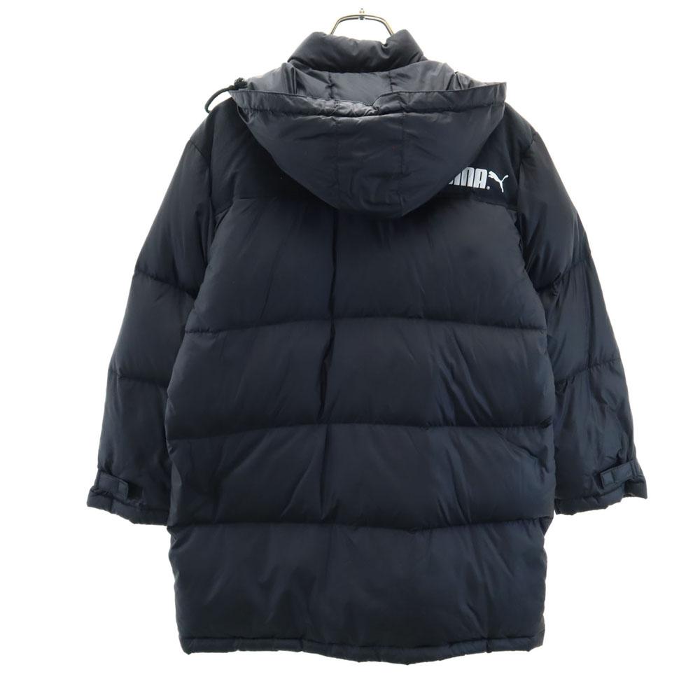 Puma 90-е Старый Хит Union Куртка пуховик с длинным рукавом Черная серия капюшон Детская Б/У