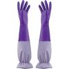 Velvet Waterproof Wash Dishes Cleaning Washing Long Sleeve Household Gloves Kitchen Rubber gloves