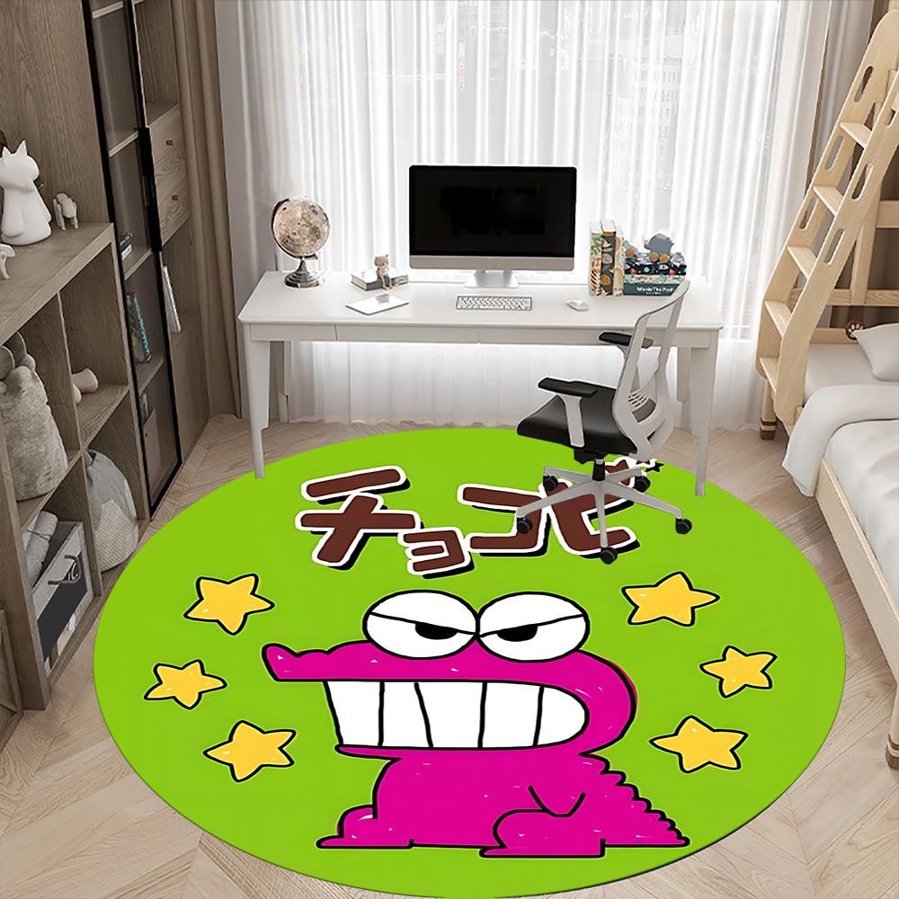 1pc Crayon Shin-chan Chibi Monster Office Round Area Rug, Under Office Chairs Bedroom Living Room Home Decor, Available in Various Sizes0
