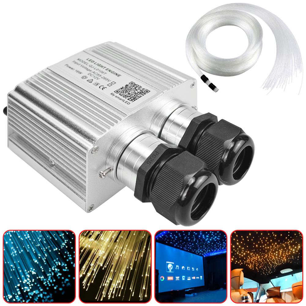 Новый 16 Вт мерцающий звездный автомобильный потолочный светильник со звездами RGBW волоконно-оптический светильник светодиодный звездный светильник на крышу салона автомобиля домашний декор