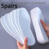 5 Pairs Bamboo Charcoal Antibacterial Insoles for Shoes Plant Deodorant Running Sports Insole Feet Thickened Shock Absorbing Shoe Sole