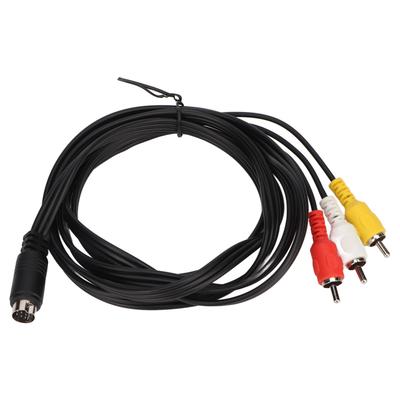 Кабель Mini DIN 10 Pin на 3 RCA Папа-папа Чистый сигнал Видеоадаптерный шнур для ТВ-монитора