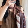 Korean Brown Iris Silk Neckerchief: Summer 2025 Women's High-End Accessory