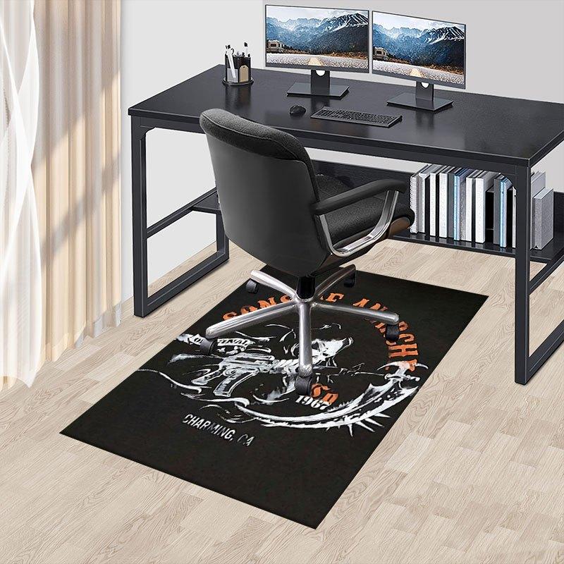 1pc Sons of Anarchy themed Office Carpet Chair Mats - durable polyester rug for home theater, office, dorm room decor - tA59