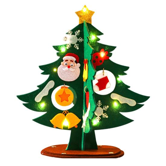 1 набор мини-елочных игрушек из фетра с красочными гирляндами своими руками