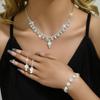 Браслет со стразами Кристальный набор украшений Колье-цепочка с когтями Свадебная вечеринка Серьги Банкет