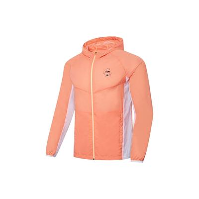 Li Ning Logo Letter Print Color Block Легкая солнцезащитная куртка Унисекс куртки Флуоресцентно-оранжевый AFDT159-3
