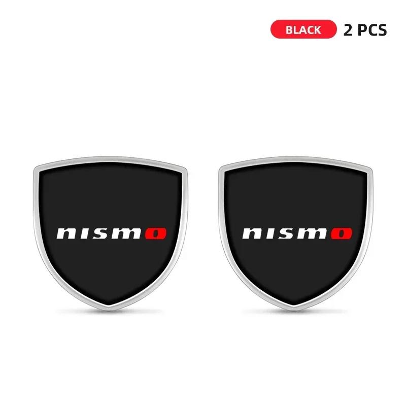 1/2pcs 3D Car Styling Shield Emblem Badge Metal Stickers Decor Decals For Nissan Nismo Qashqai Teana X Trail T32 T31 Tiida Juke