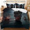 Sailboat Bedding Set Soft Polyester Duvet Cover Set Quilt Cover With Pillowcase For Bedroom Decor Birthday Gift Halloween Gifts