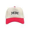 2pcs/set Letter Embroidered Mom Dad Baseball Cap Two-Tone Couple Cap Baseball Hats  For Man Women