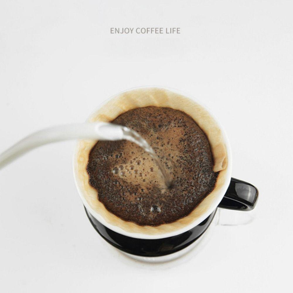 Flat Bottom Pour Over Coffee Filter Reusable Cone Drip Holder Ceramic Coffee Dripper Office