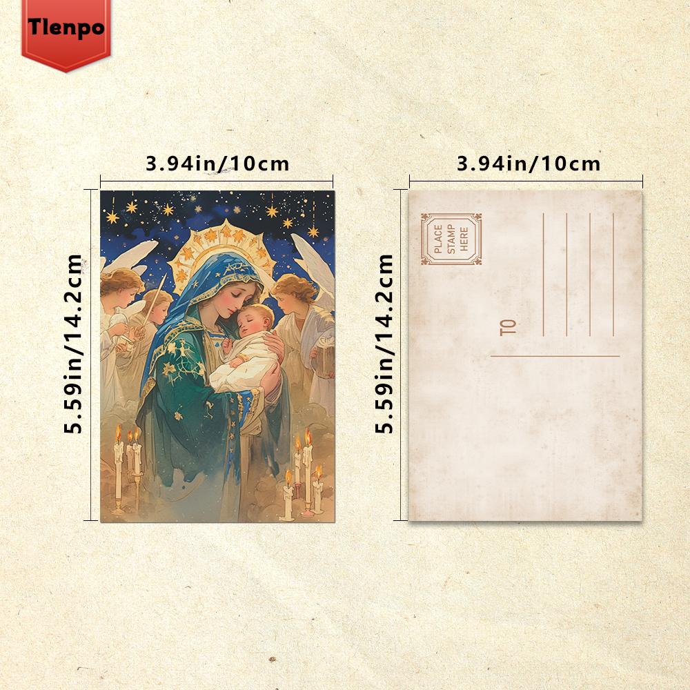 32 шт., Рождественские открытки, рождение Иисуса, подарки на день рождения/юбилей, предметы коллекционирования, подходят для дарения, можно отправлять по почте.