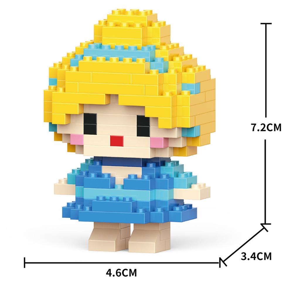 Cartoon Anime Blocks Kuromi My Melody Cinnamoroll Mouse Building Blocks Doll Toy Kids Birthday Gift