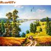 Autumn Landscape DIY Painting By Numbers Modern Home Wall Art Acrylic Paint On Canvas Hand Painted Oil Painting For Home