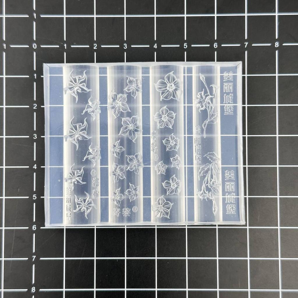 Силиконовая 3D форма для цветка дурмана, украшения для нейл-арта, сделай сам, дизайн цветка мандалы, прозрачный шаблон для резьбы, маникюрные инструменты