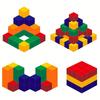 Wooden Box Square Block, Three Dimensional Thinking Puzzle Geometry, Square Three Views, Spatial Children's Math Teaching Aids