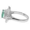 Ring Pt900Platinum/Emerald/diamond #7.2(US Size) 9.4g Women Used
