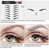 4D Hair-like Waterproof Eyebrow Stickers Eyebrow Transfer Stickers Care Shaping Arch  Stickers For Women (6pc)
