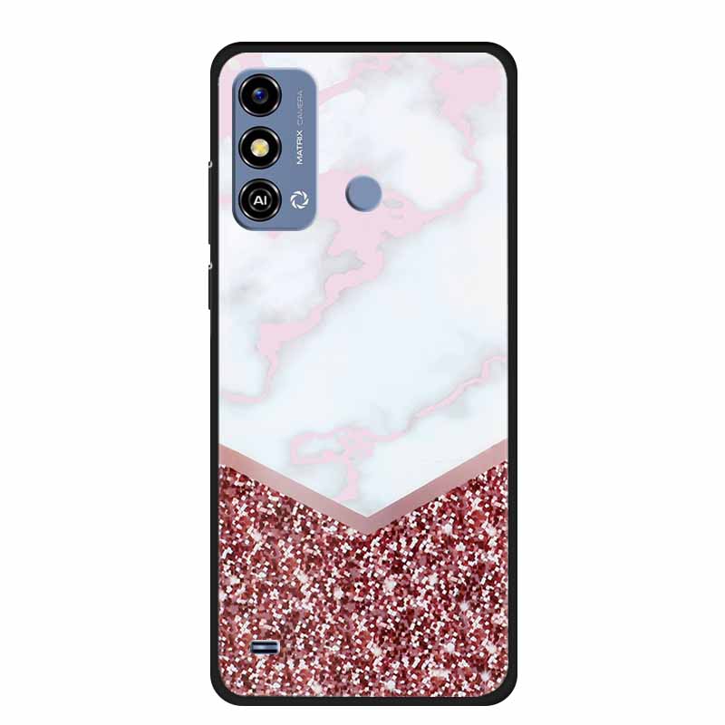 Мягкий силиконовый чехол для ZTE Blade A53 / A53Pro / A53Plus Чехол Мраморный ТПУ Черный Защитный чехол для ZTE Blade A53 Plus Чехол Funda