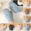 1 Pair Winter Mittens Leopard Print Warm Plush Gloves Soft Thickened Cold-Proof Skiing Travel Gloves