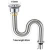 Water Hose Kitchen Sink Drain Pipe Anti-odor Drain Tubing Pipe Durable Sewer Drainer  Universal