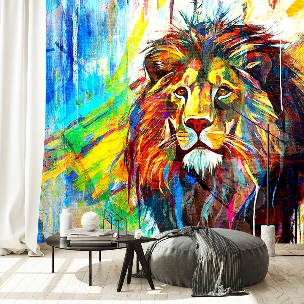 Обои Лев Животные Абстракция