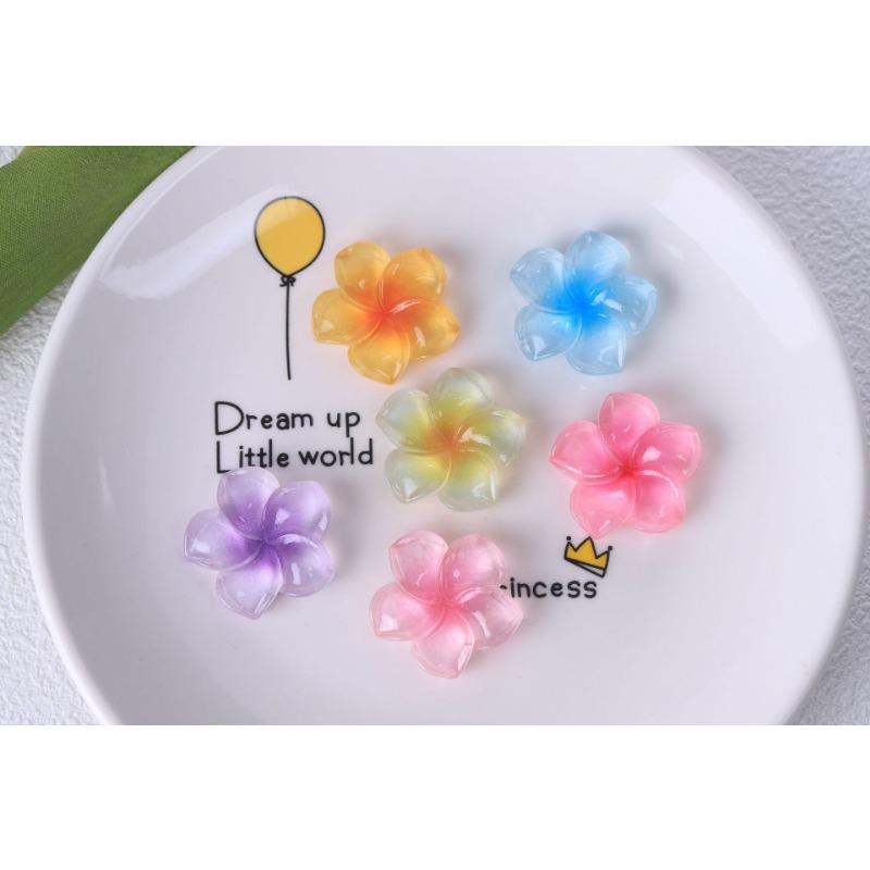 Egg Flower Resin Five Petal Flower DIY Hair Clip Patch Accessory Phone Case