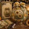 Handmade Holiday Craft Projects Garden Flower Patchwork Ornament DIY Kit, No-Sew Floral Fabric Christmas Creative Enthusiast Supplies Making Set with