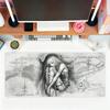 Black White Angel Goth Mouse Pad For Office Gaming And Keyboards Non-Slip Large Waterproof