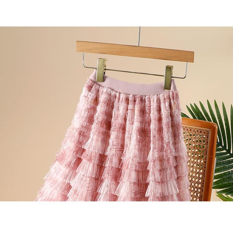 DIMANAF 2025 Летние женские юбки Винтажные эластичные плиссированные элегантные длинные юбки Новые кружевные синие юбки с высокой талией