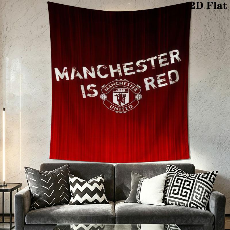 Grand MUFC TriumphWall Hanging Printed Fabric Blanket Decorative Tapestries for Bedroom Living Room Home Decor
