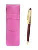 Футляр для ручки из розовой зернистой кожи с отделкой Neo Holi gold, набор шариковых ручек в стиле ретро, красный D-800 SASP-800B-R