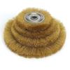 100-250mm Soft Flat Brass Copper Wire Brush Polishing Wheel Crimped for Grinder