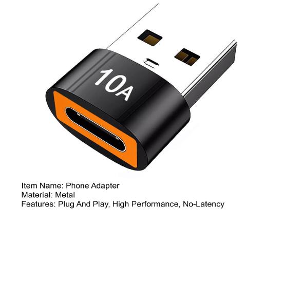 USB-адаптер Высокопроизводительный Plug And Play Отличное теплоотведение Без задержек Высокоскоростной USB на Type-C Портативный адаптер для мобильного телефона Аксессуары для телефона