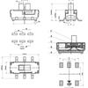 Качающийся двухрядный вертикальный переключатель, MST-22D18G2, SMD, Шестиконтактный, Двухпозиционный, Термостойкий