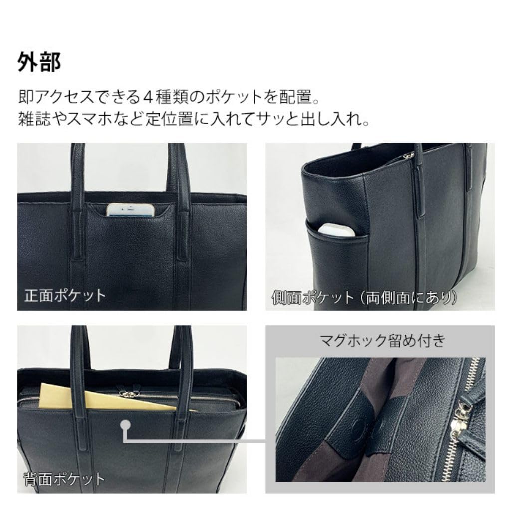 Роскошная сумка-тоут из натуральной кожи, воловья кожа, B4, большая, длинная, деловая, высококачественная, зернистая, [KAKKOII], совместимая, вместительная, с ручкой, сумка, кожа, мужская,