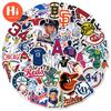 50 Pcs Baseball League Stickers Sports Logo Graffiti Stickers Laptop Cups Luggage Case Stickers