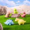 Adorable Resin Mini Dinosaur Figurines Cartoon Style Cute Desk Ornaments Accessories