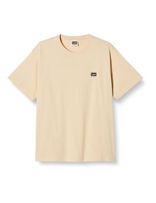 Бежевая футболка с принтом на спине Lee XL LT2940-316