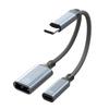 USB Type C Адаптер для зарядки и аудио с Power Delivery Плетеный OTG кабель Совместим для устройств телефонов Шнур для быстрой зарядки