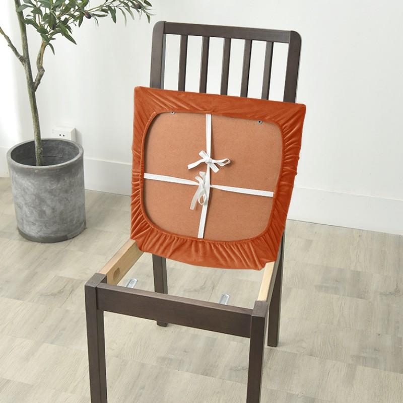 Мягкие чехлы на сиденья из бархатной ткани, эластичные моющиеся чехлы на обеденный стул из спандекса, чехлы для дома, отеля, банкета, гостиной