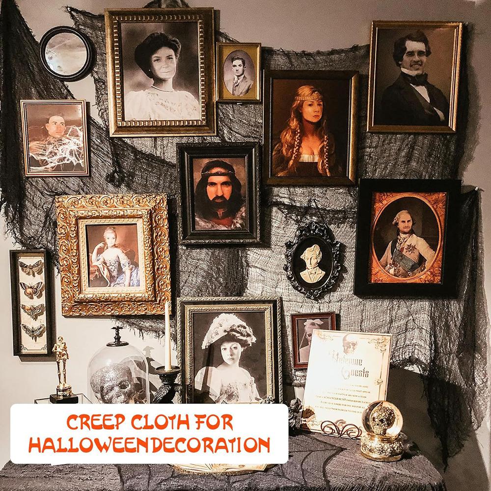 6 шт. Хэллоуинская жуткая марлевая ткань для украшения дома и двора 76x 183см/30дюймовx72дюйма