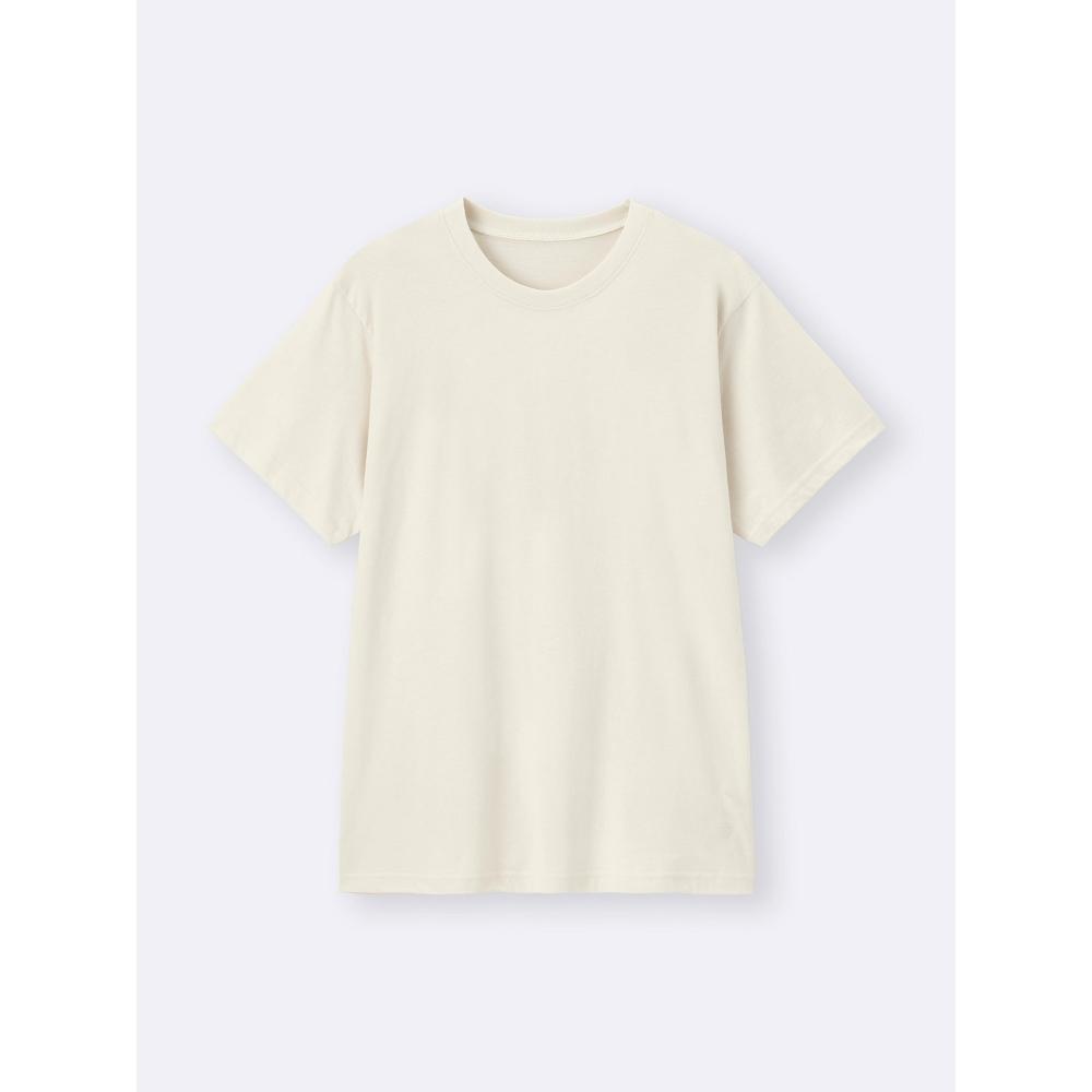 GU by Uniqlo Футболка с круглым вырезом и хлопковым воротником