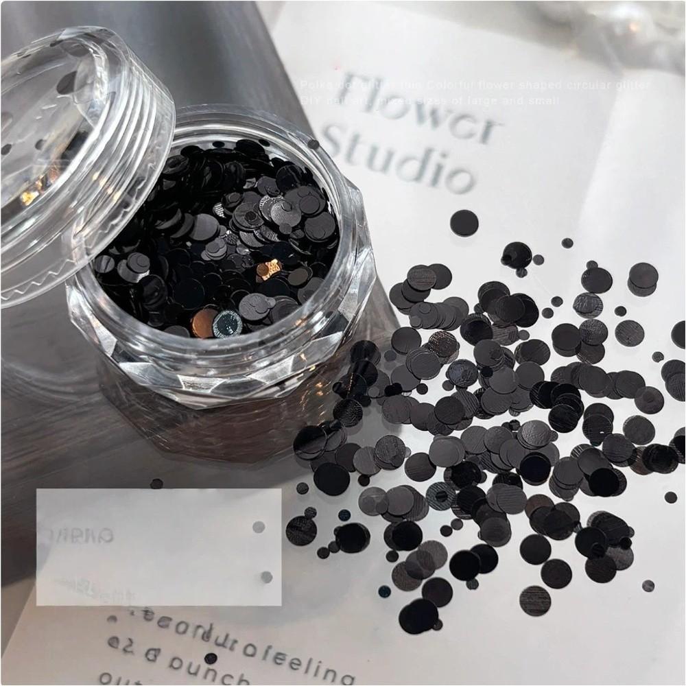 Mini Round Polka Dot Glitter Nail Art Decorations DIY Round Sequined Patchwork Nail Art  Salon Use