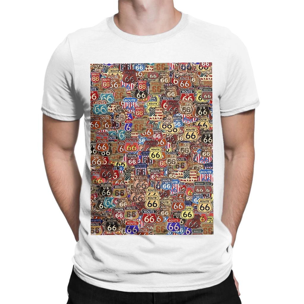 Route 66 Signs Novelty 100 Cotton Tshirt Route 66 Tees Tops For Unisex