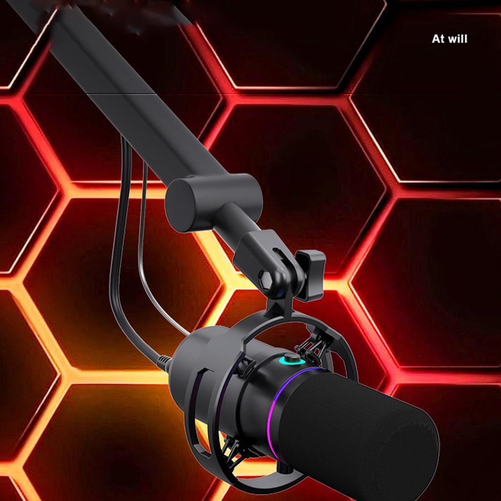 USB Dynamic Microphone Suitable for XLR Connection Sound Card Computer Live Singing Game Dubbing Recording Stand Microphone