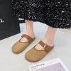 Fashion Womens Baotou Slippers Autumn Slip-on Belt Buckle Walking Shoes for Women Half Slippers Fashion Versatile Slippers Women's Shoes