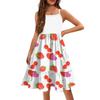 The Summer Children Condole Girls Printed Sleeveless Cute Flower Princess Leisure Dresses